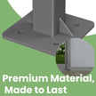 Support Post – Aluminum – Grey – Wall-Mounting-Free Design