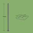 Support Post – Aluminum – Grey – Wall-Mounting-Free Design