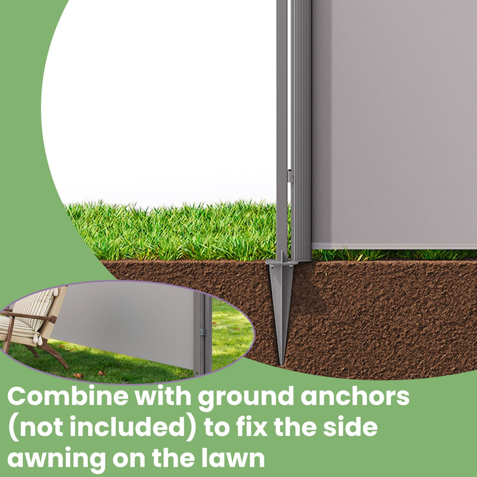 Support Post – Aluminum – Grey – Wall-Mounting-Free Design
