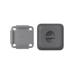 Metal Base Plate – Steel – Silver – Suitable for Awning Support Posts with Plastic Cap