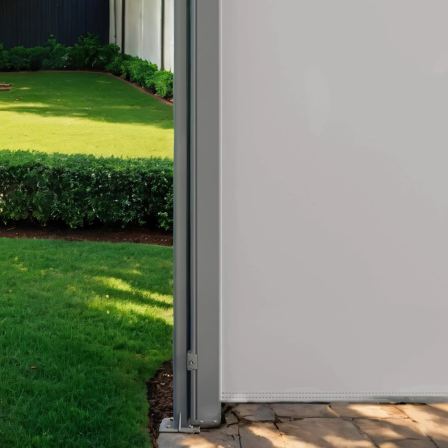 Ground Bracket – Metal with Plastic Cover – Grey – Compatible with Aluminium Side Shades