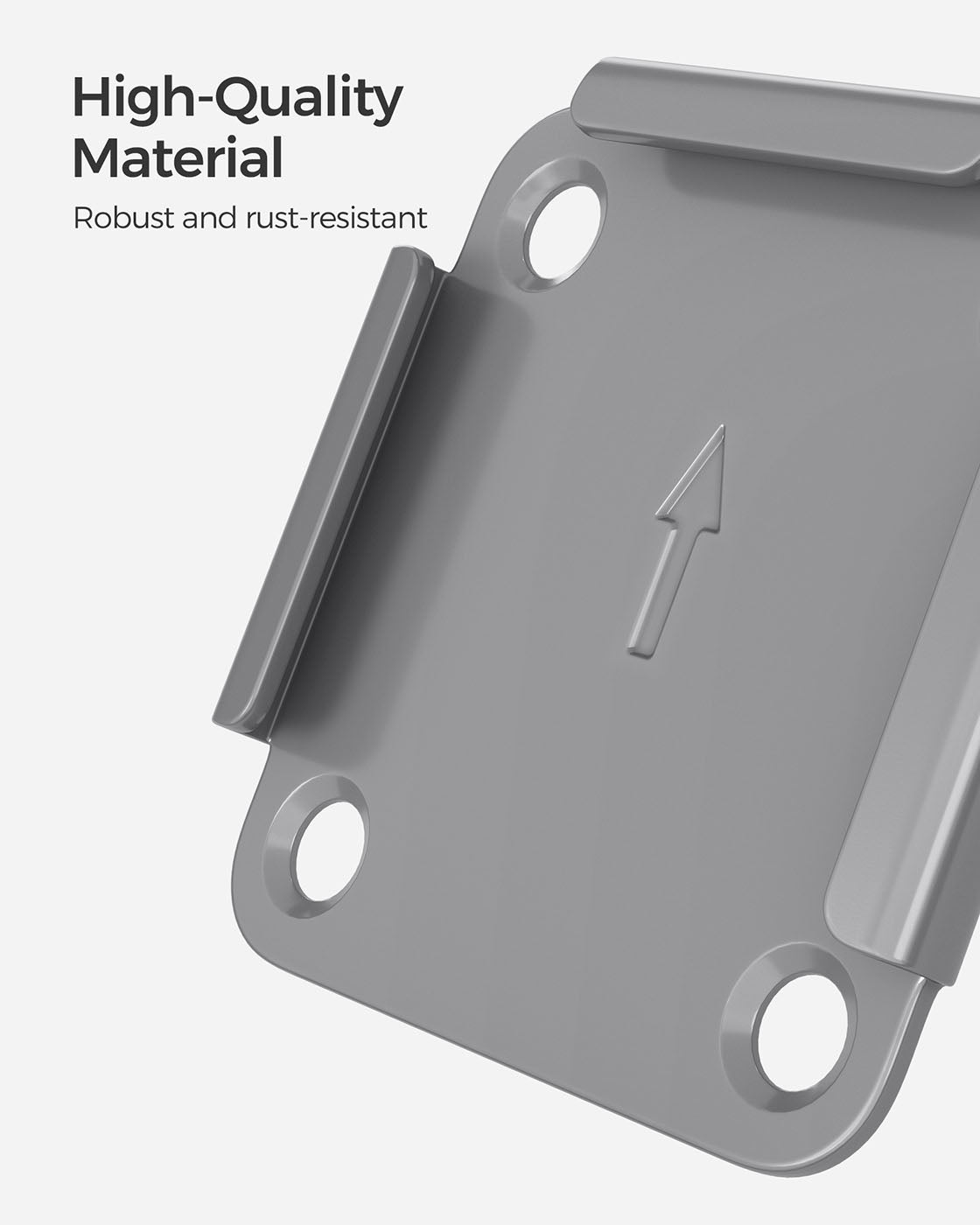 Metal Base Plate – Steel – Silver – Suitable for Awning Support Posts with Plastic Cap