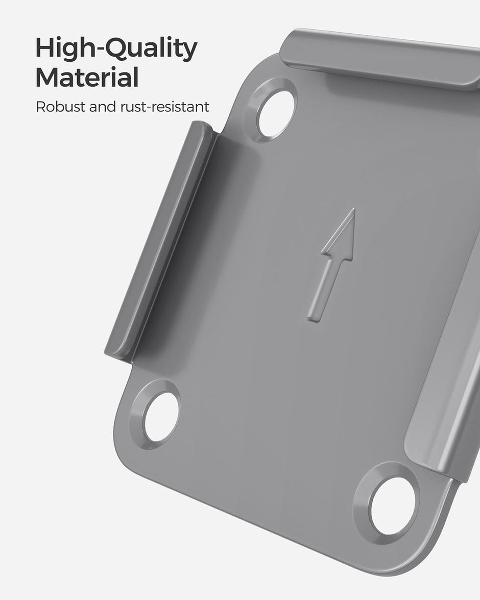 Metal Base Plate – Steel – Silver – Suitable for Awning Support Posts with Plastic Cap