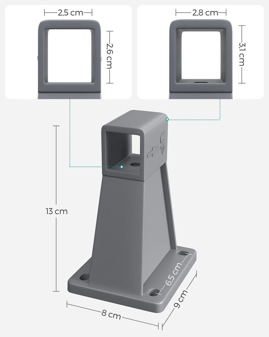 Side Awning Wall Bracket – Metal – White – Compatible with Retractable Blinds