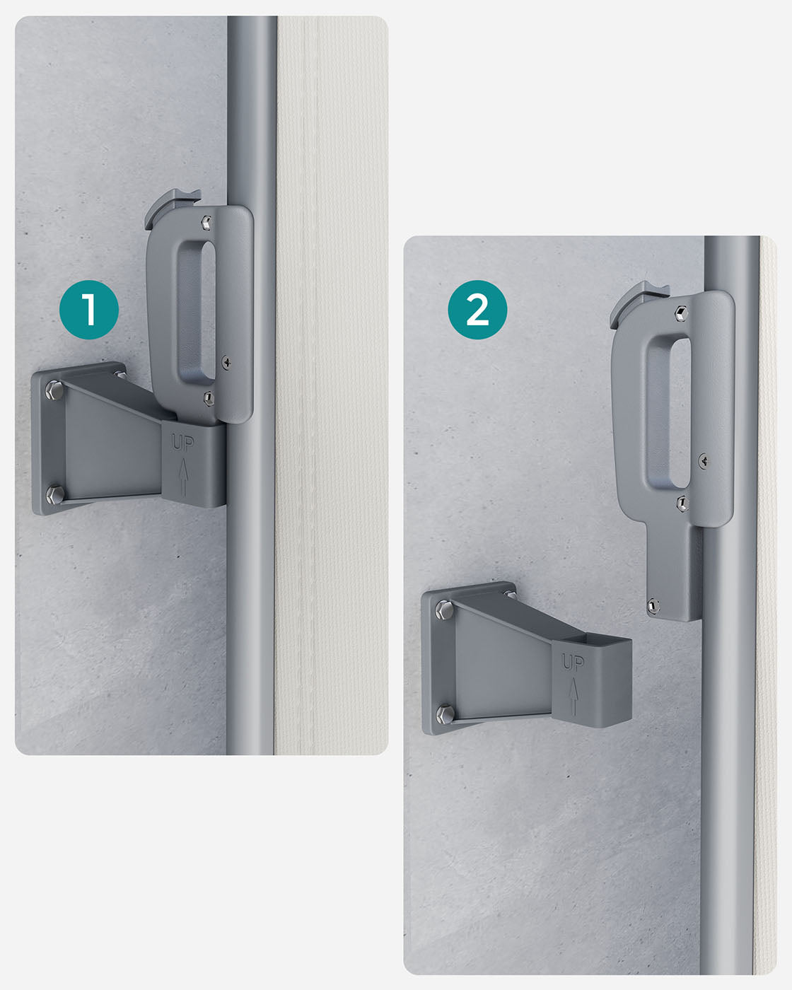 Side Awning Wall Bracket – Metal – White – Compatible with Retractable Blinds