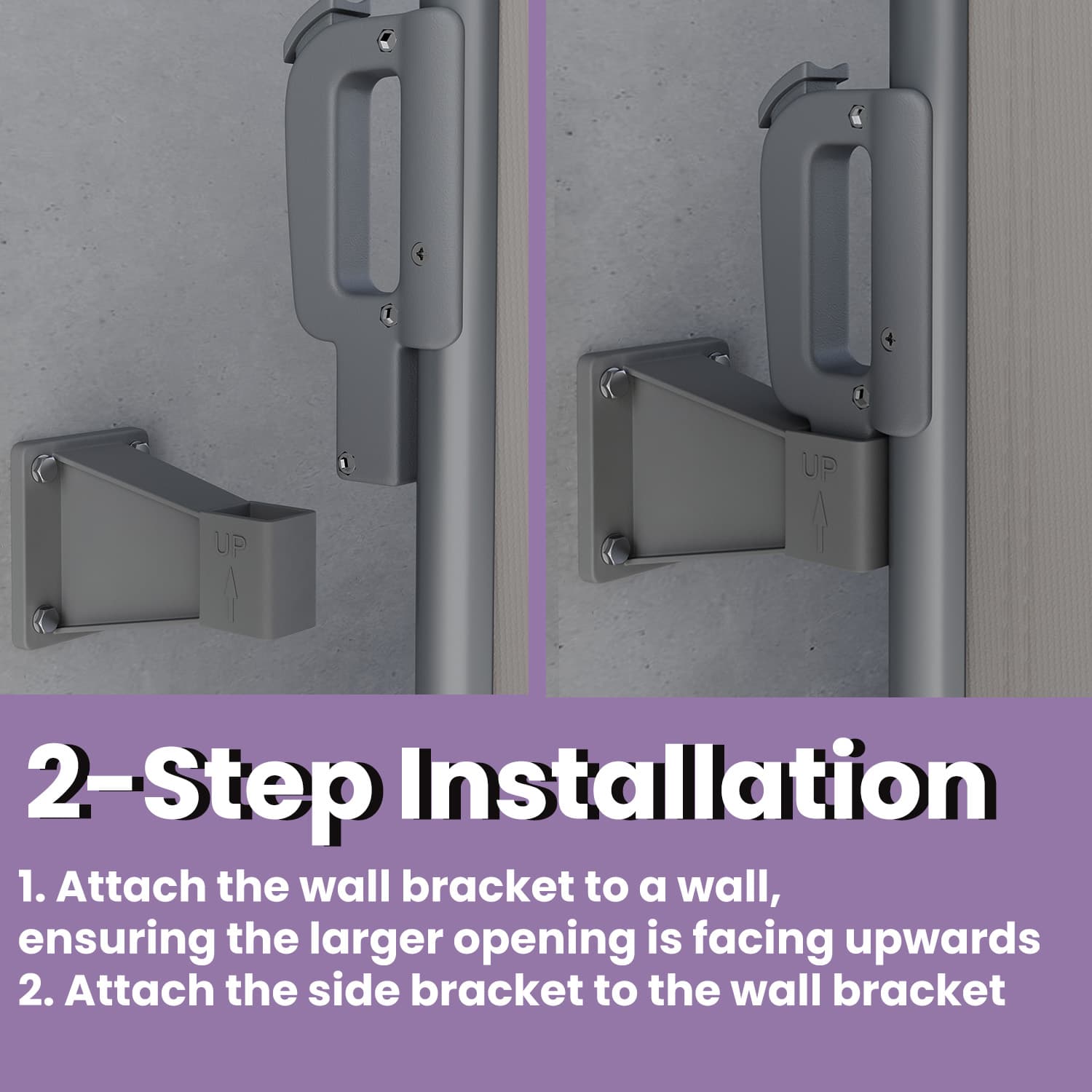 Wall Bracket – Steel – Grey – Compatible with Side Awnings