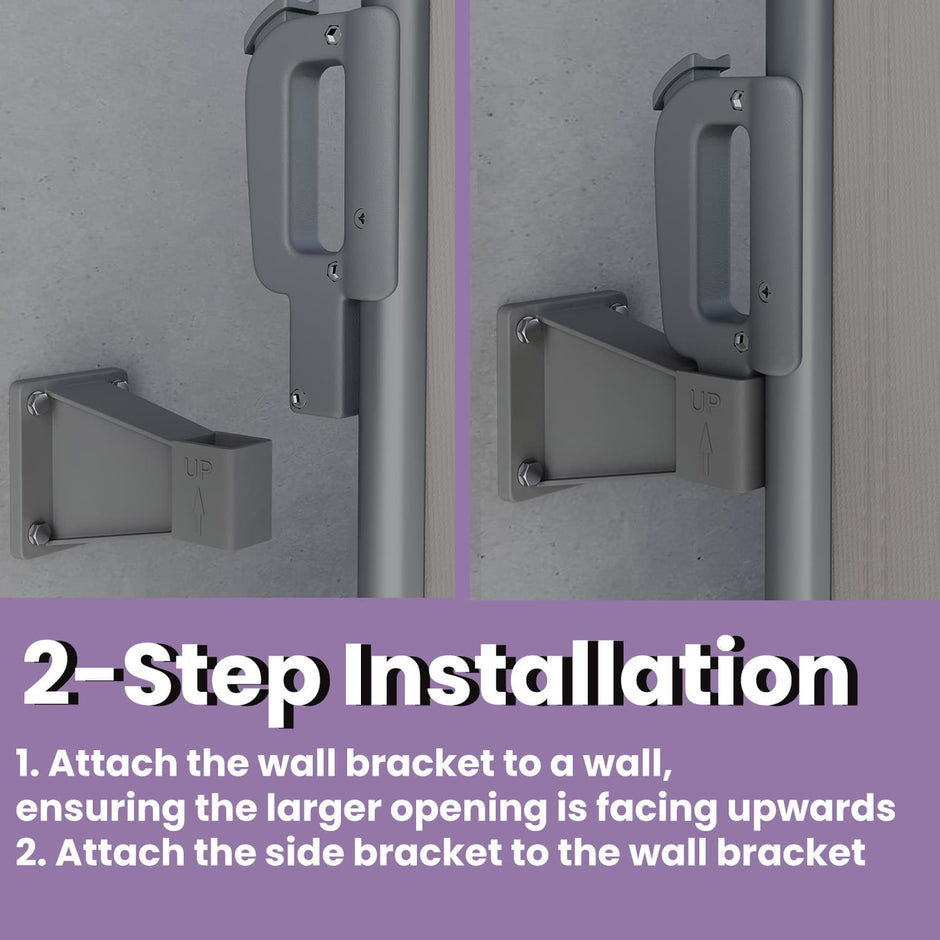 Wall Bracket – Steel – Grey – Compatible with Side Awnings