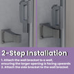 Wall Bracket – Steel – Grey – Compatible with Side Awnings