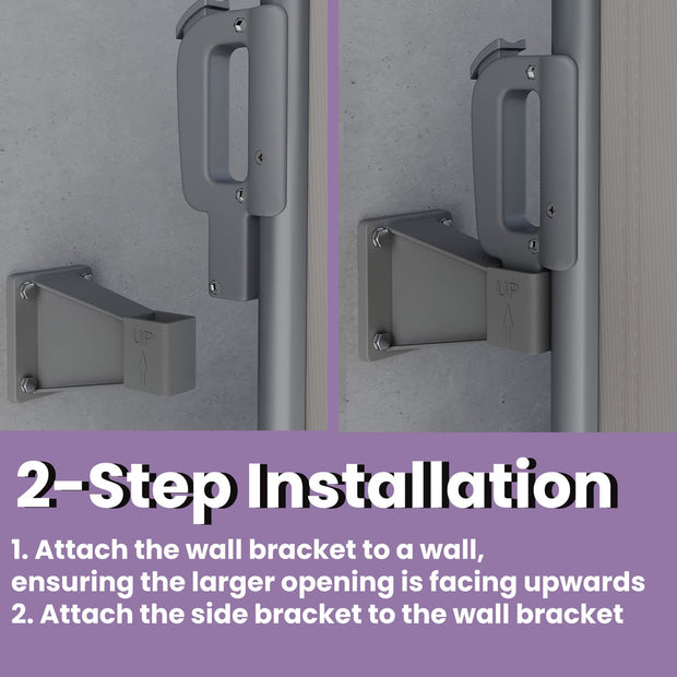 Wall Bracket – Steel – Grey – Compatible with Side Awnings