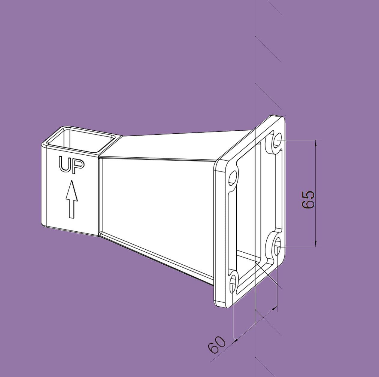 Wall Bracket – Steel – Grey – Compatible with Side Awnings