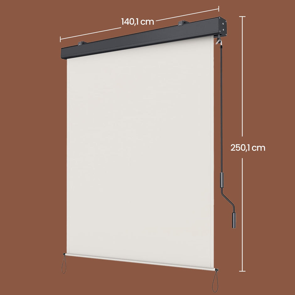Vertical Awning – Fabric – Beige – Outdoor Protection and Privacy Screen