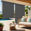 Vertical Awning – Steel – Smoky Grey – Extendable Privacy Screen with UPF 50+ Sun Protection, 160 x 350 cm