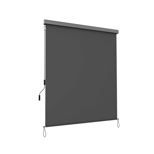 Vertical Awning – Waterproof Fabric – Smoky Grey – Outdoor Wind and Sun Protection, Privacy Screen