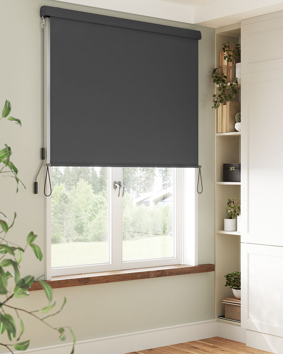 Vertical Awning – Waterproof Fabric – Smoky Grey – Outdoor Wind and Sun Protection, Privacy Screen