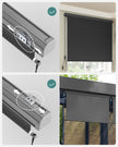 Vertical Awning – Waterproof Fabric – Smoky Grey – Outdoor Wind and Sun Protection, Privacy Screen