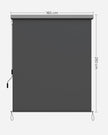 Vertical Awning – Waterproof Fabric – Smoky Grey – Outdoor Wind and Sun Protection, Privacy Screen