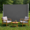 Side Awning – Aluminium – Smoke Grey – 180 x 350 cm Privacy Screen and Sun Shade