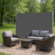 Side Awning – Aluminium – Smoke Grey – 180 x 350 cm Privacy Screen and Sun Shade