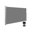 Side Awning – Aluminium – Smoke Grey – Privacy Screen and Sun Shade for Balcony and Terrace