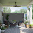 Side Awning – Aluminium – Smoke Grey – Privacy Screen and Sun Shade for Balcony and Terrace