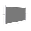 Side Awning – Aluminium – Smoke Grey – Privacy Screen and Sun Shade for Balcony and Terrace