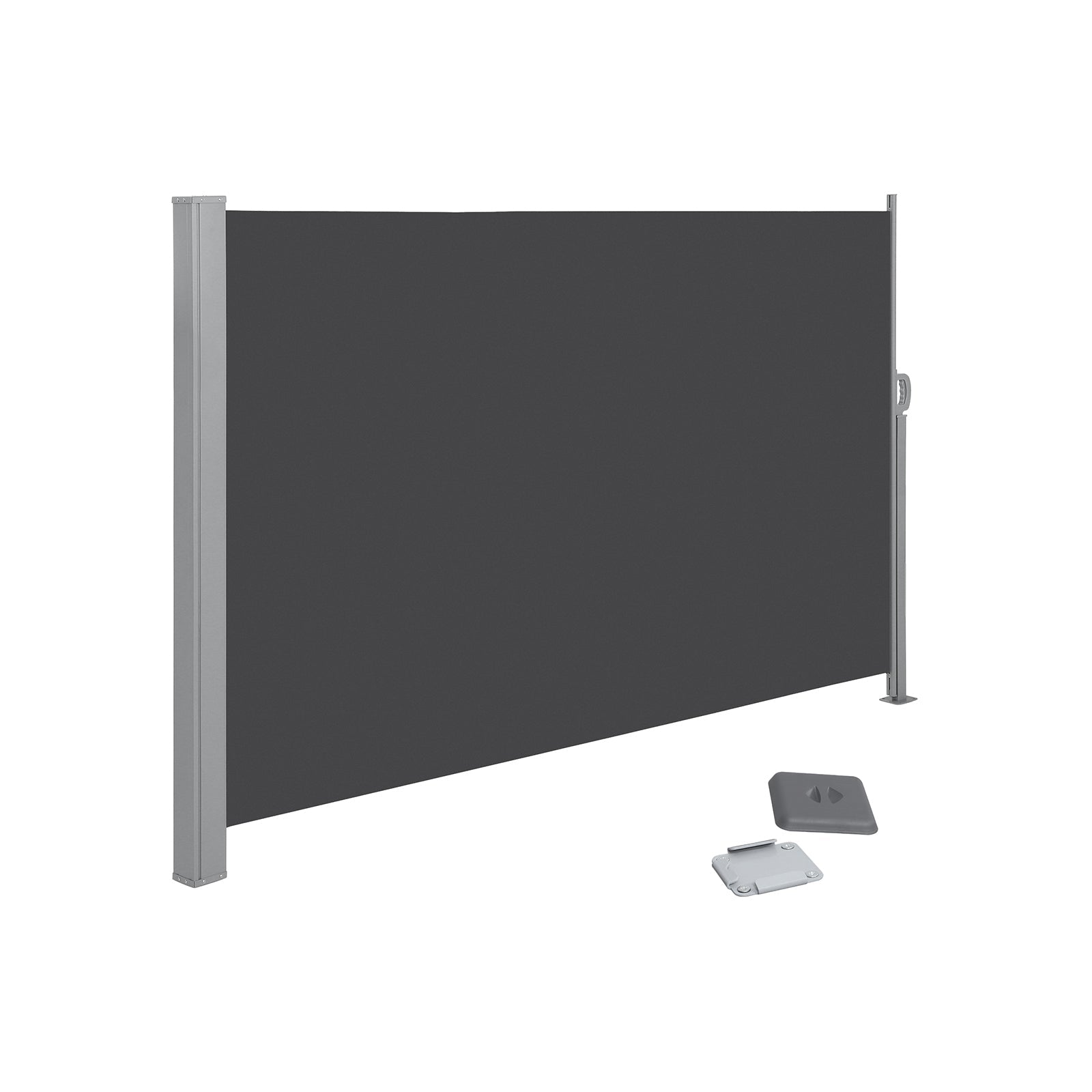 Large Privacy Screen – Fabric – Smoky Grey – Sunshade for Patio and Balcony 200 x 350 cm