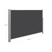 Large Privacy Screen – Fabric – Smoky Grey – Sunshade for Patio and Balcony 200 x 350 cm