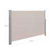 Privacy Protection Screen – Fabric – Smoky Grey – 200 x 300 cm, Sun Shade and Side Blind for Patio & Terrace