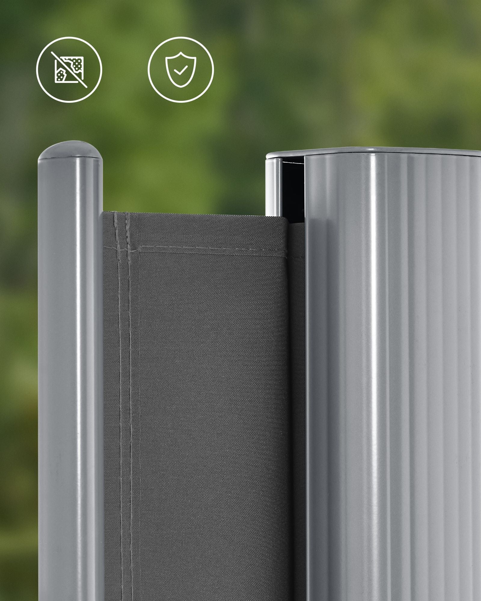 Extendable Side Shade – Aluminium Alloy – Opaque – Privacy Screen and Sun Protection for Outdoor Use