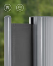 Extendable Side Shade – Aluminium Alloy – Opaque – Privacy Screen and Sun Protection for Outdoor Use