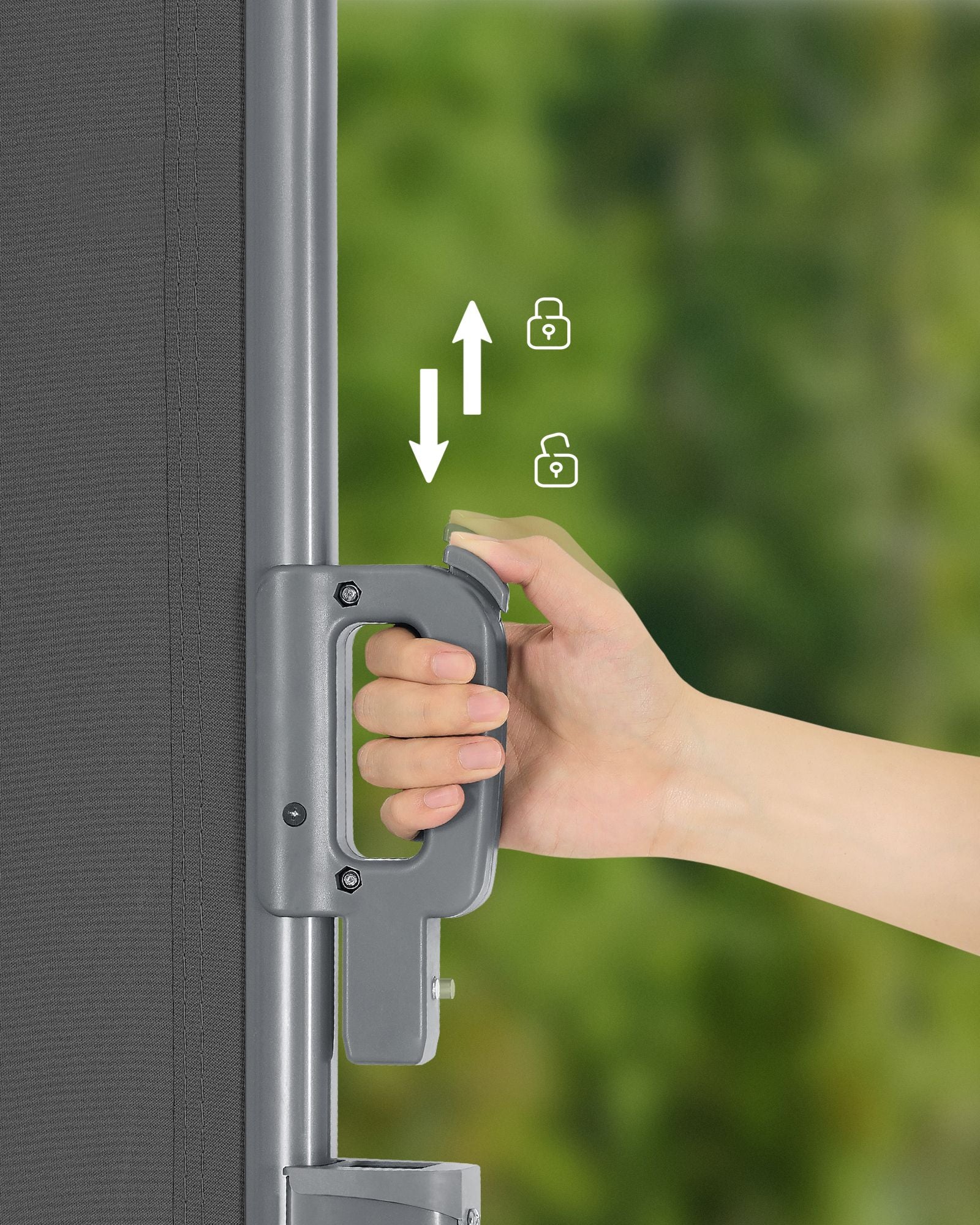Extendable Side Shade – Aluminium Alloy – Opaque – Privacy Screen and Sun Protection for Outdoor Use