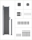 Extendable Side Shade – Aluminium Alloy – Opaque – Privacy Screen and Sun Protection for Outdoor Use
