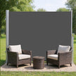 Side Awning – Fabric – Smoky Grey – Privacy Protection and Sun Shade for Balcony and Terrace