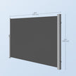 Side Awning – Fabric – Smoky Grey – Privacy Protection and Sun Shade for Balcony and Terrace