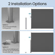 Side Awning – Fabric – Smoky Grey – Privacy Protection and Sun Shade for Balcony and Terrace
