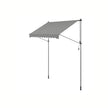 Manual Retractable Awning – Fabric – Dove Grey – Height-Adjustable with Crank