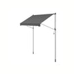 Manual Retractable Awning – Fabric – Anthracite Grey – Height-Adjustable with Crank
