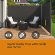 Retractable Double Side Awning – Thickened Polythene – Smoky Grey – Privacy Protection & Sun Shade