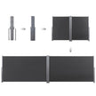 Retractable Awning – Polythene Fabric – Smoky Grey – Privacy Protection and Sun Shade