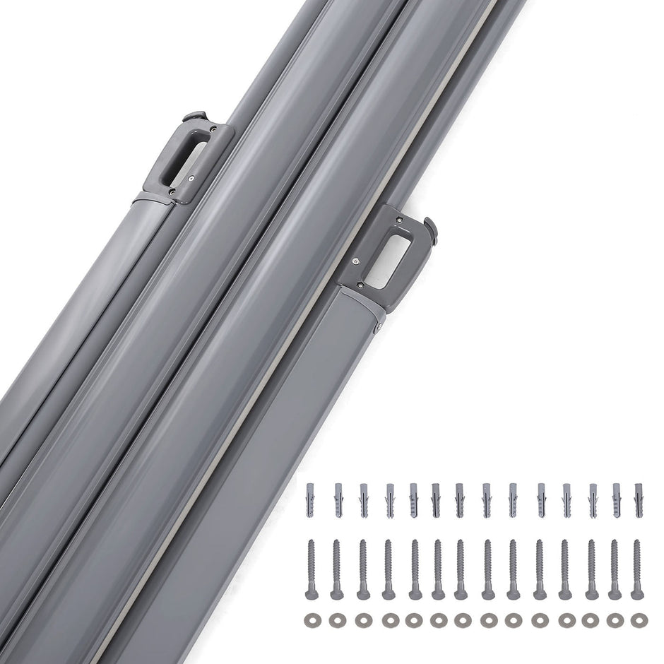 Retractable Awning – Polythene Fabric – Smoky Grey – Privacy Protection and Sun Shade