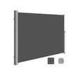 Side Awning – Fabric – Smoky Grey – Extendable Privacy Protection for Balcony and Terrace