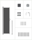Side Awning – Fabric – Smoky Grey – Extendable Privacy Protection for Balcony and Terrace