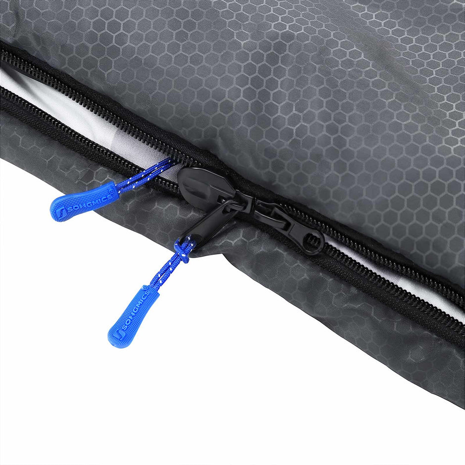 Sleeping Bag – Nylon – Dark Grey and Turquoise – Compact for All Seasons, 220 x 84 cm