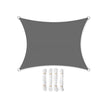 Sun Shade Sail – PES Polyester – Smoky Grey – 3 x 4 m, 93% UV Block, Water Repellent