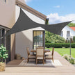 Sun Shade Sail – PES Polyester – Smoky Grey – 3 x 4 m, 93% UV Block, Water Repellent