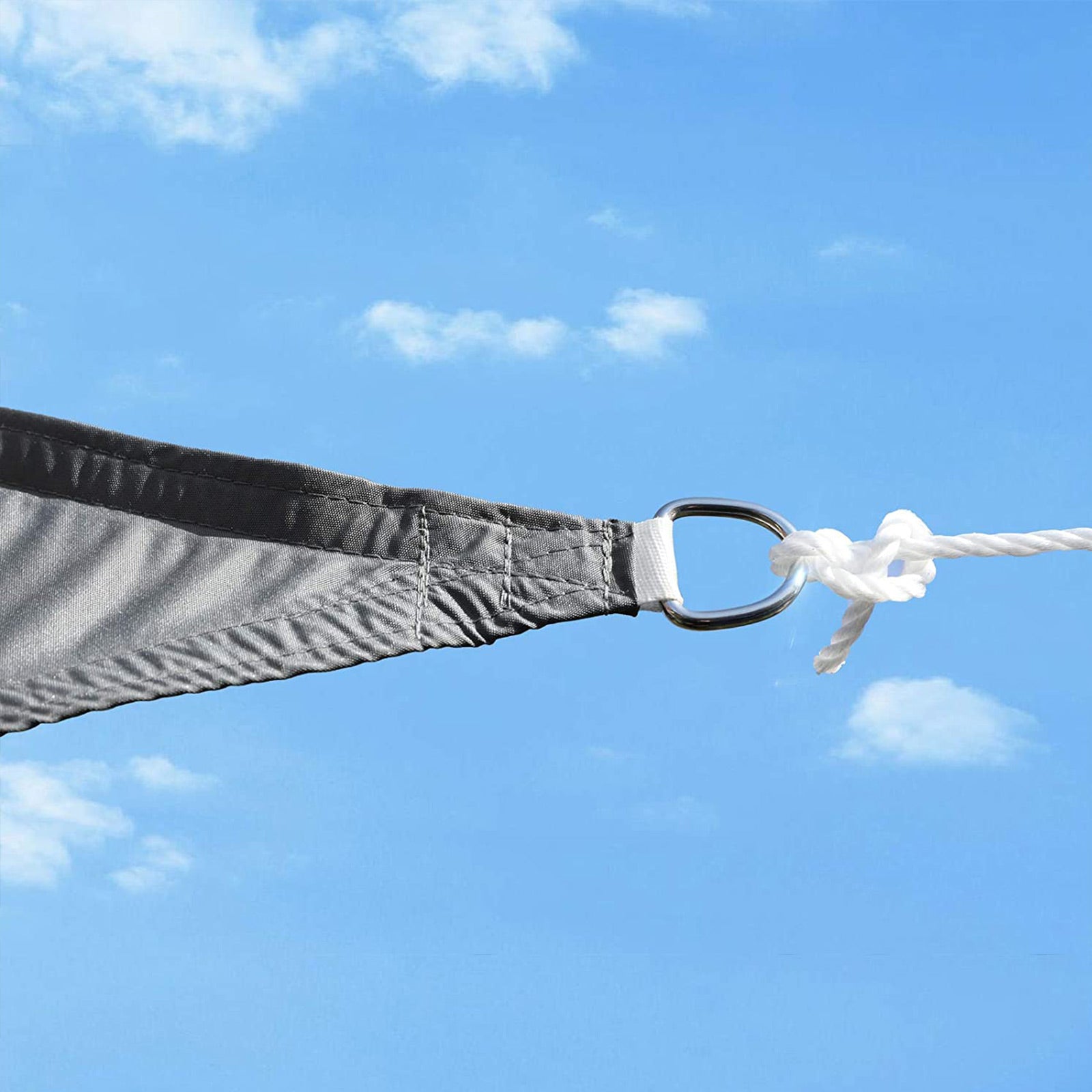 Sun Shade Sail – PES Polyester – Smoky Grey – 3 x 4 m, 93% UV Block, Water Repellent