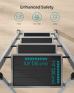 Folding Ladder – Metal – Dove Grey – 4 Steps with Safety Lock