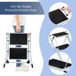 Folding 2-Step Ladder – Metal – Grey/Black and White/Black – Safety Lock with Space-Saving Design