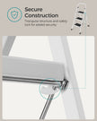 3 Step Ladder – Heavy Duty Steel – Folding and Portable – Anti-Slip Mat, Max Load Capacity 150 kg