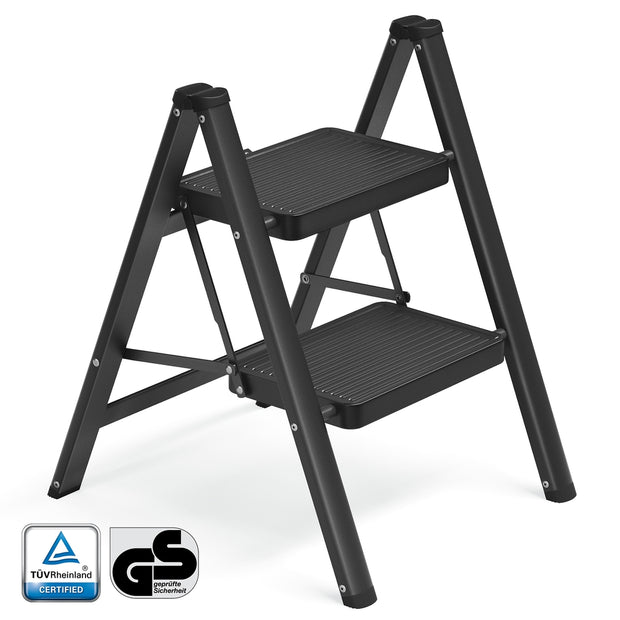 2-Step Ladder - 5.2L - Heavy-Duty Steel - Holds up to 150 kg - Easy Storage